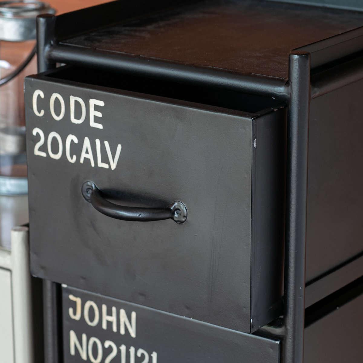 スチールチェスト 幅85cm 引出し9杯 インダストリアル 完成品 ( チェスト スチール 引き出し 9杯 棚 ラック 飾り棚 ブラック グレー ベージュ ) 【ベージュ】 ベージュ