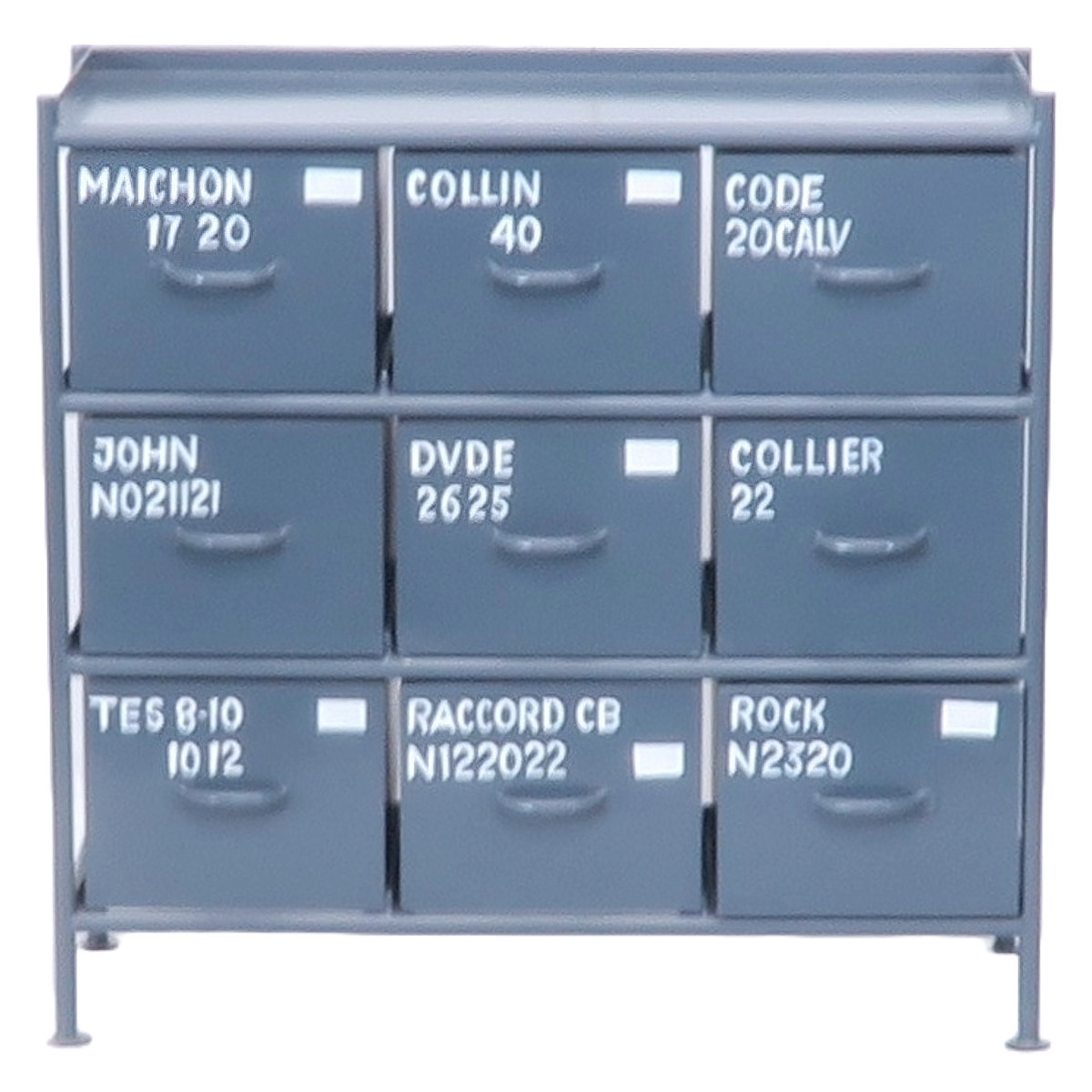 スチールチェスト 幅85cm 引出し9杯 インダストリアル 完成品 ( チェスト スチール 引き出し 9杯 棚 ラック 飾り棚 ブラック グレー ベージュ ) 【ベージュ】 ベージュ