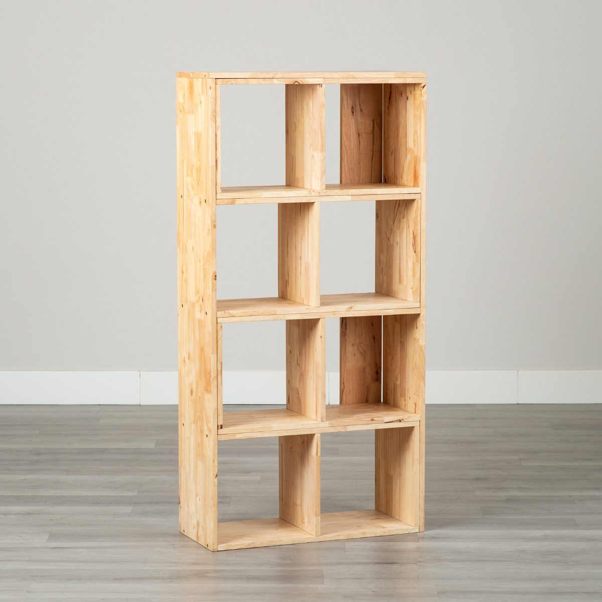 伸縮シェルフ 幅75.2~145cm ラバーウッド 無垢材 ( シェルフ ラック 伸縮 天然木 NATURAL SIGNATURE 木製 シンプル 飾り棚 棚 コーナー L字 間仕切り 収納 )