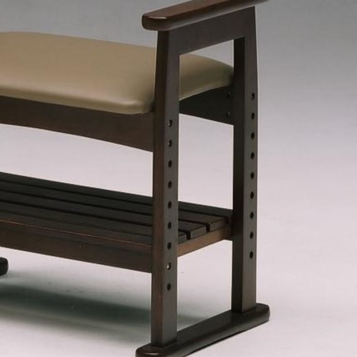 高座椅子 座面高40cm 収納棚付 サポートチェア クレソン ( チェア 椅子 肘掛け 座敷椅子木製 天然木 高さ調節 玄関椅子 立ち上がりやすい 玄関 高齢者 座椅子 チェアー イス いす 腰掛け 和室 木製 おしゃれ )