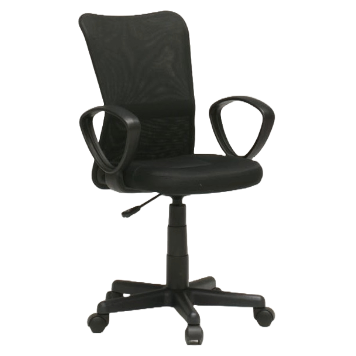 オフィスチェア メッシュ 肘付タイプ 座面高42～54cm ガス圧チェア ルーア （ ワークチェア パソコンチェア キャスター付き 学習椅子 肘掛け 高さ調節 チェア チェアー イス 椅子 いす オフィス 在宅 シンプル 通気性 ）