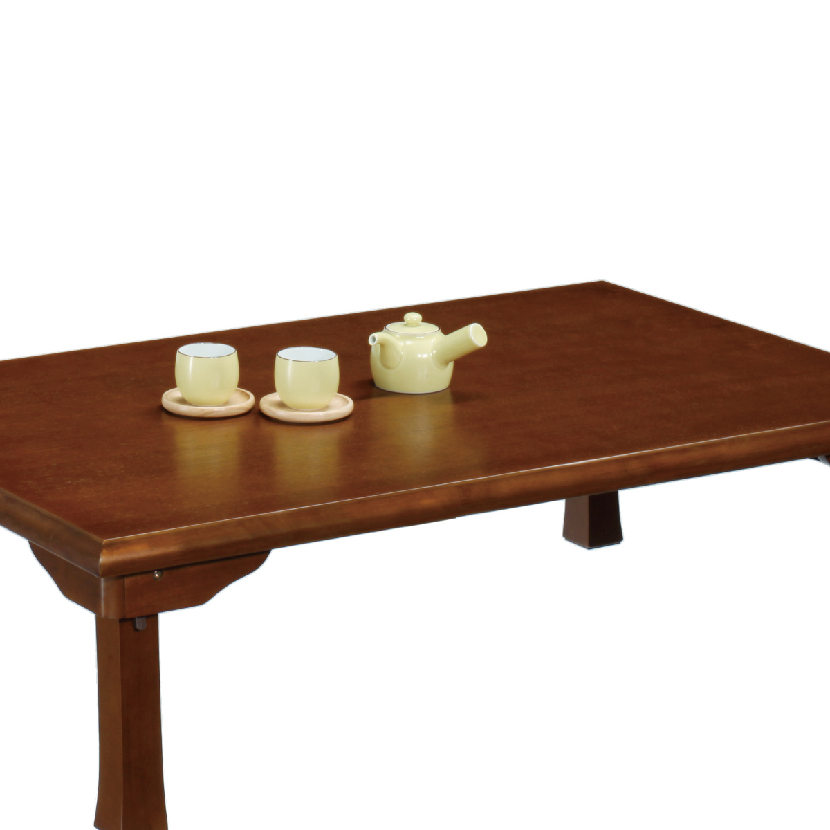 ローテーブル 幅120×奥行75×高さ34cm 折脚座卓 陸奥2 ( 座卓 テーブル 折りたたみ 脚 机 センターテーブル 和 和室 折れ脚 木製 天然木 長方形 座敷机 リビングテーブル 和モダン 折り畳み ちゃぶ台 )