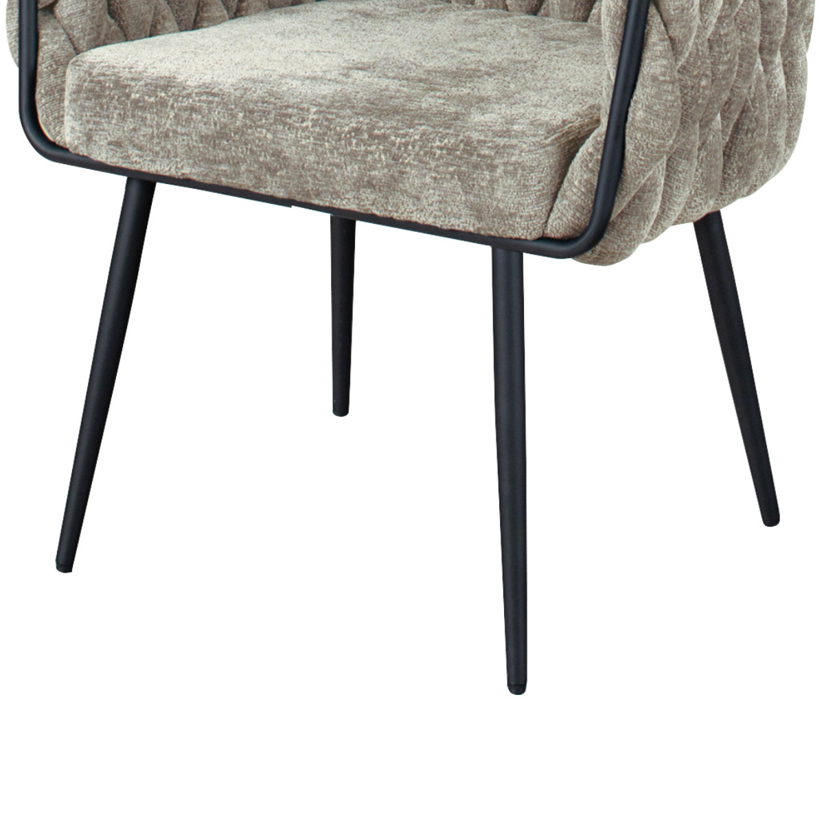 ダイニングチェア 座面高42cm カノン ( チェア 1人掛け 椅子 肘掛け クッション付き ソファ リビングチェア パーソナルチェア リラックス チェアー イス いす リビング ファブリック リビングチェアー ラグジュアリー ) 【グレー】 グレー