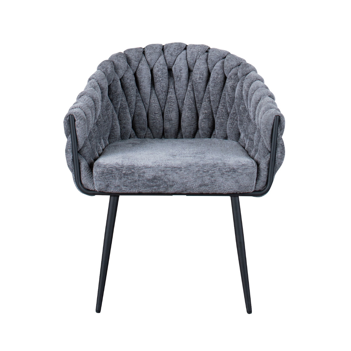 ダイニングチェア 座面高42cm カノン ( チェア 1人掛け 椅子 肘掛け クッション付き ソファ リビングチェア パーソナルチェア リラックス チェアー イス いす リビング ファブリック リビングチェアー ラグジュアリー ) 【グレー】 グレー