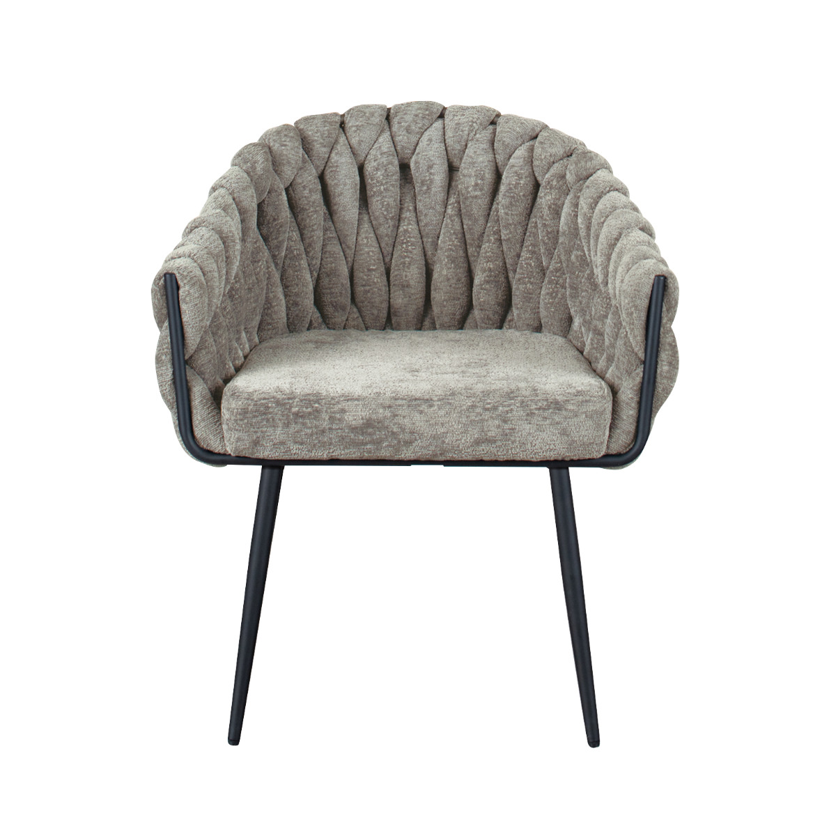 ダイニングチェア 座面高42cm カノン ( チェア 1人掛け 椅子 肘掛け クッション付き ソファ リビングチェア パーソナルチェア リラックス チェアー イス いす リビング ファブリック リビングチェアー ラグジュアリー ) 【グレー】 グレー