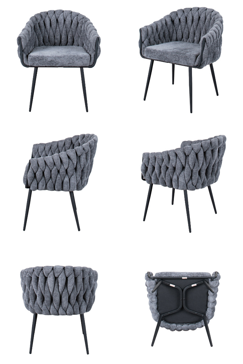 ダイニングチェア 座面高42cm カノン ( チェア 1人掛け 椅子 肘掛け クッション付き ソファ リビングチェア パーソナルチェア リラックス チェアー イス いす リビング ファブリック リビングチェアー ラグジュアリー ) 【グレー】 グレー