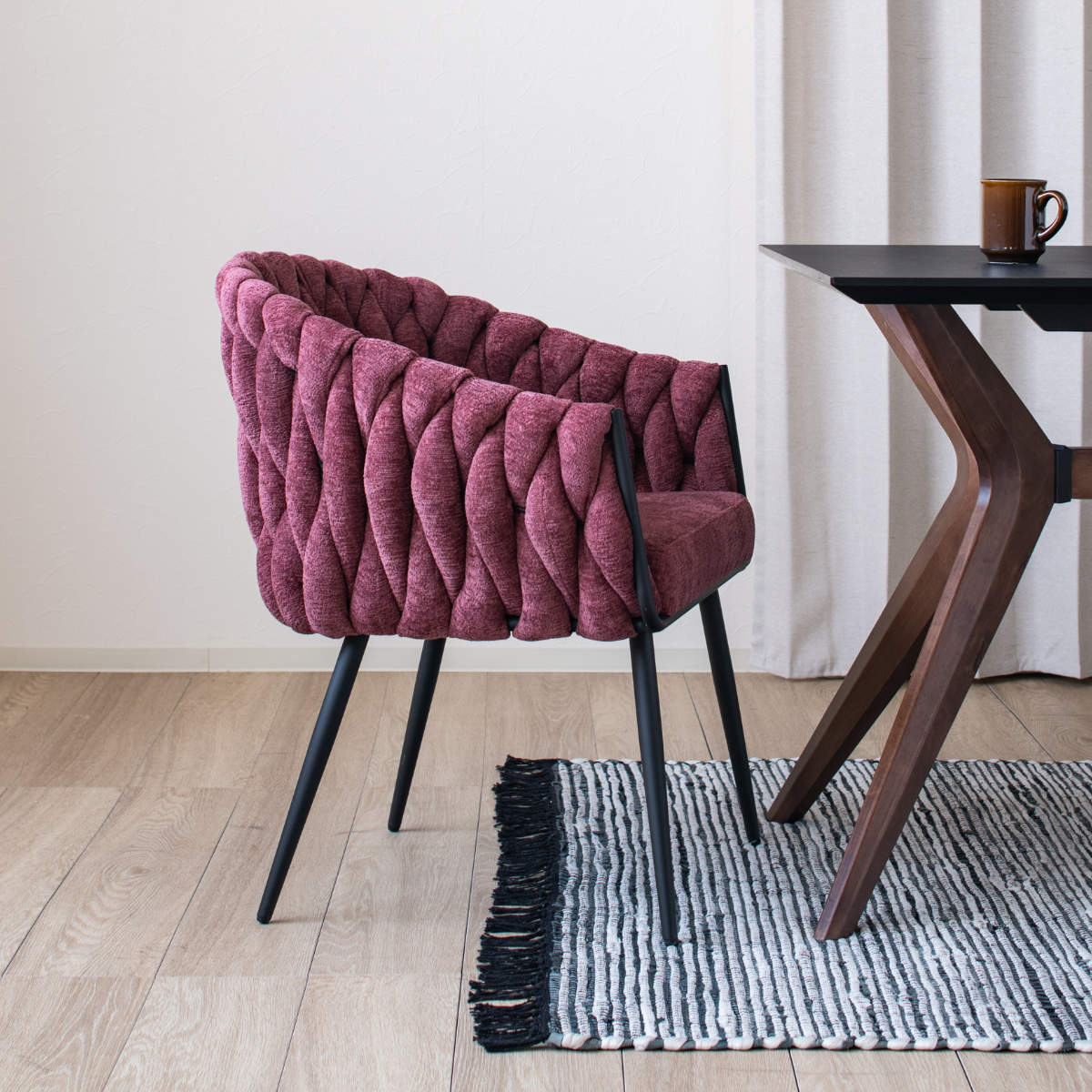 ダイニングチェア 座面高42cm カノン ( チェア 1人掛け 椅子 肘掛け クッション付き ソファ リビングチェア パーソナルチェア リラックス チェアー イス いす リビング ファブリック リビングチェアー ラグジュアリー ) 【グレー】 グレー