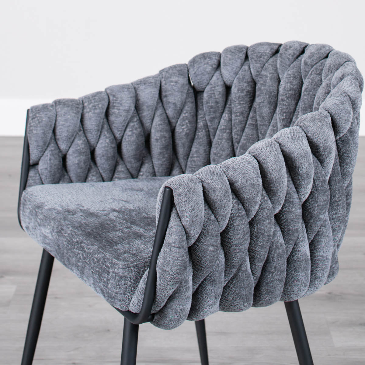 ダイニングチェア 座面高42cm カノン ( チェア 1人掛け 椅子 肘掛け クッション付き ソファ リビングチェア パーソナルチェア リラックス チェアー イス いす リビング ファブリック リビングチェアー ラグジュアリー ) 【グレー】 グレー