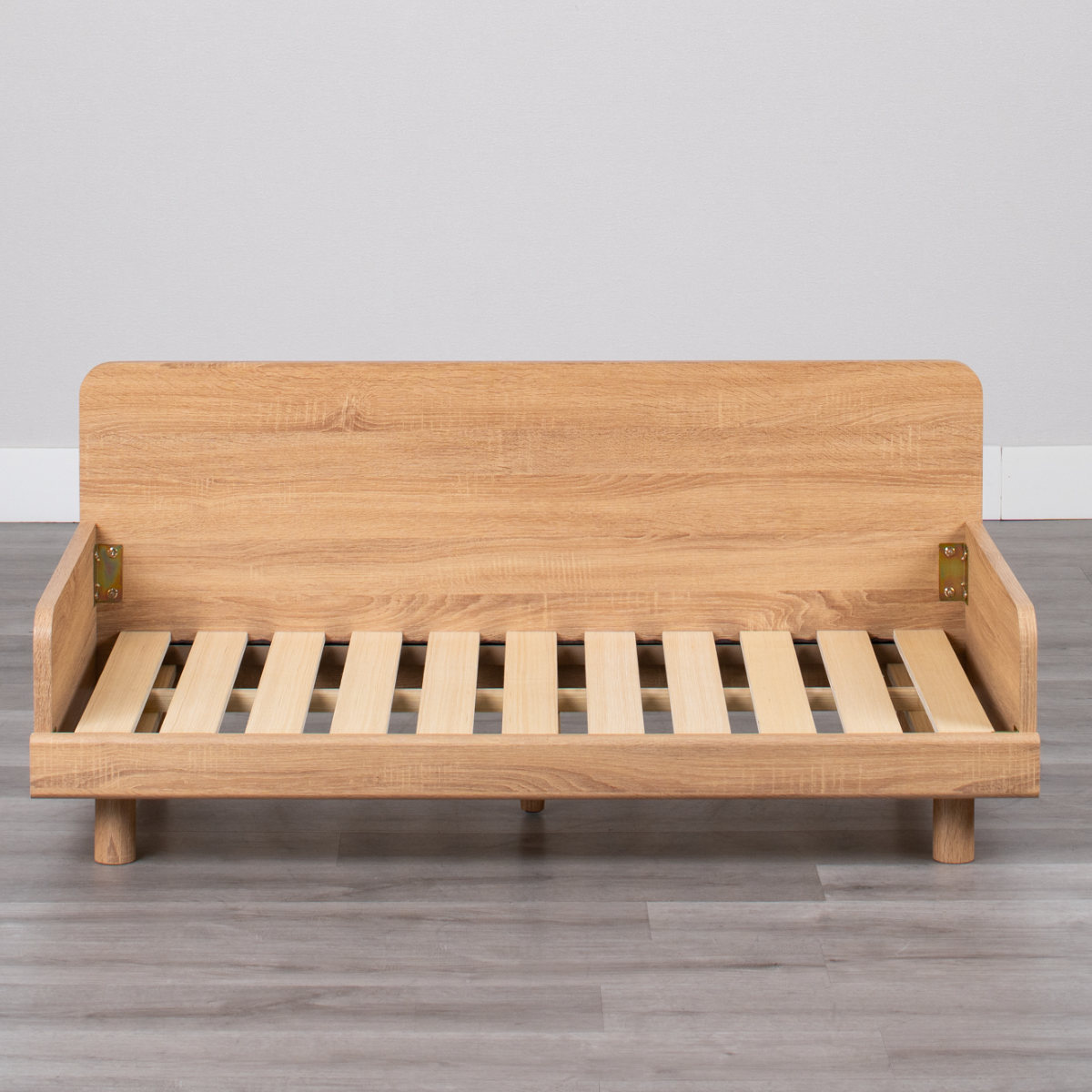 ソファ 2人掛け 幅140cm ピオ ( ソファー コンパクト リビングソファ 二人用 ローソファ フロアソファ アームレス 北欧風 座面 広め ファブリック 通気性 スノコ 省スペース おしゃれ ) 【カーキ】 カーキ