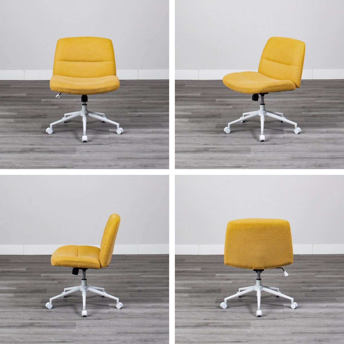 オフィスチェア あぐらがかける 座面ワイド 昇降式 座面高44~51cm ( ワークチェア パソコンチェア ロッキング機能 アームレス 高さ調節 キャスター付き イス オフィス 仕事 ダイニング 在宅 勉強椅子 疲れにくい おしゃれ ) 【アイボリー】 アイボリー