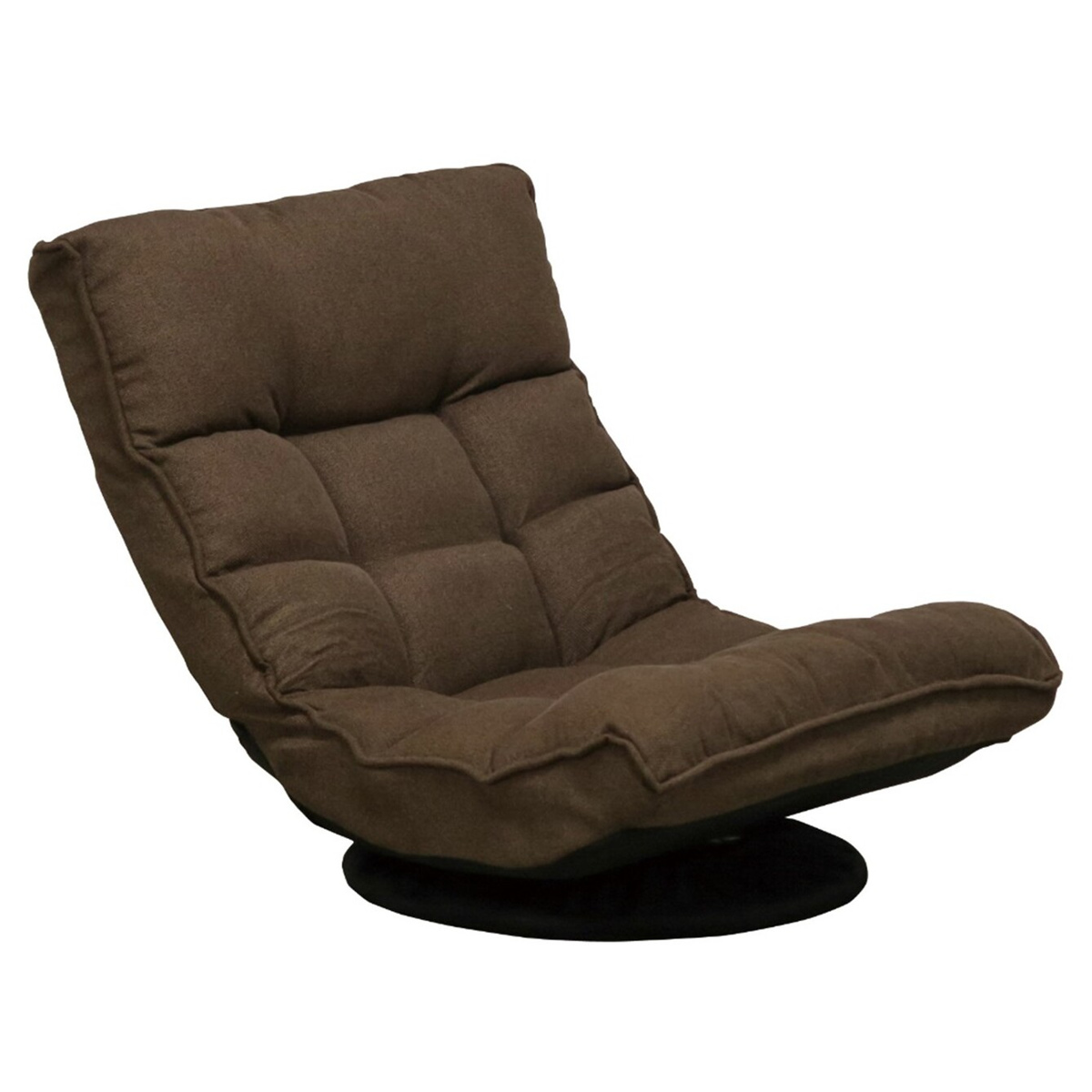 座椅子 回転式 リクライニング 座面高28cm フォルム2 （ フロアチェア 座いす 座イス ワイド 角度調節 3段階 低反発 ウレタン 回転座椅子 ファブリック おしゃれ シンプル 肘掛けなし 完成品 チェア イス リビング 折りたたみ ）