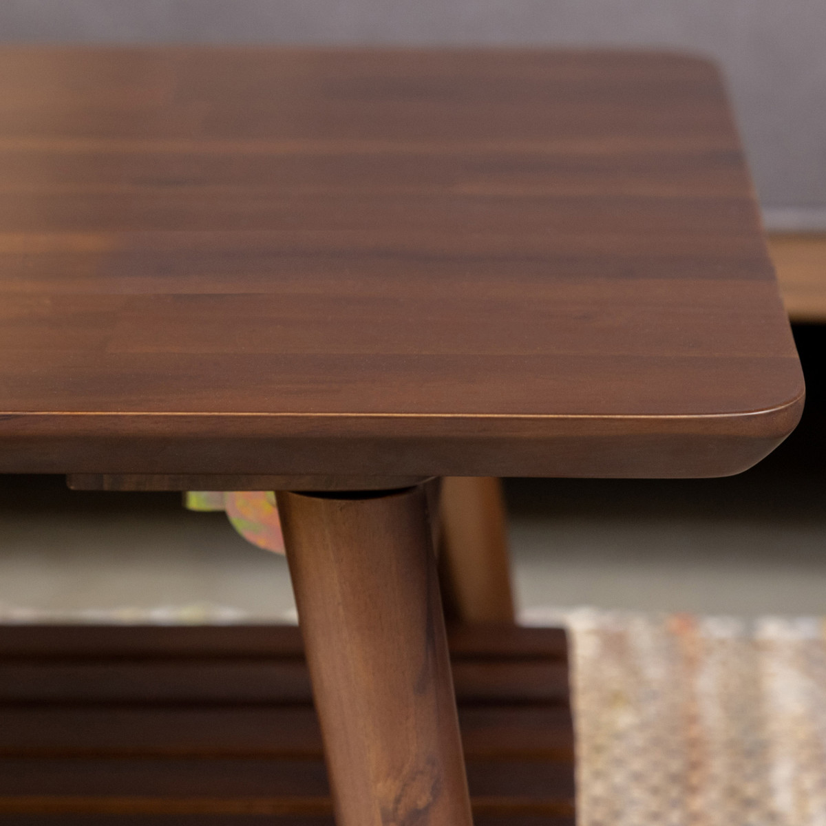 リビングテーブル 幅90cm 長方形 折りたたみ 収納棚付 コティ2 ( テーブル 机 リビング ローテーブル センターテーブル 木製 天然木 収納 棚板 折り畳み 完成品 コーヒーテーブル おしゃれ 木製テーブル 省スペース )