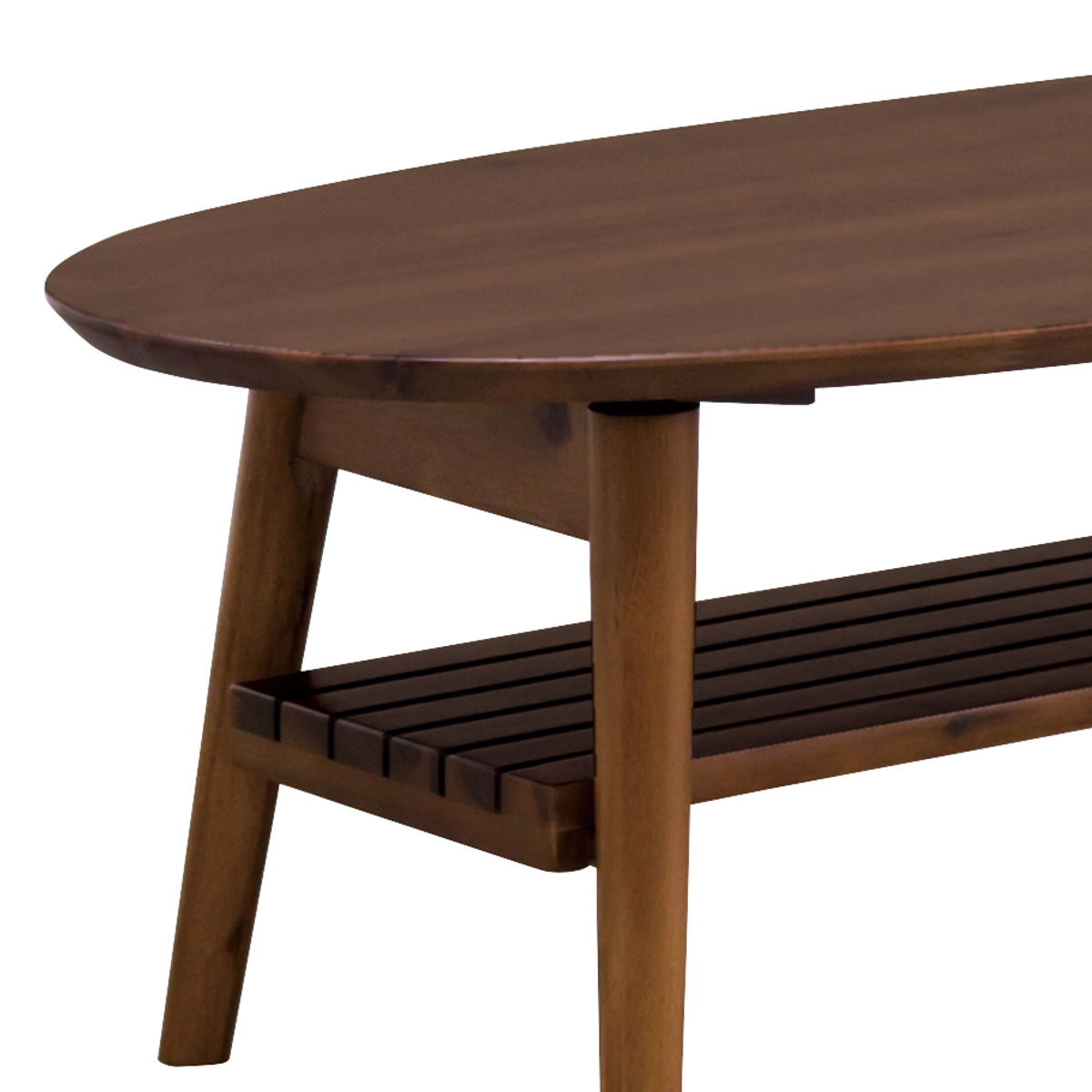 北欧風 木製 オーバル リビングテーブル 収納棚付き 折り畳み　美品 楽天市場】ローテーブル リビングテーブル 楕円 幅100cm 木製 棚