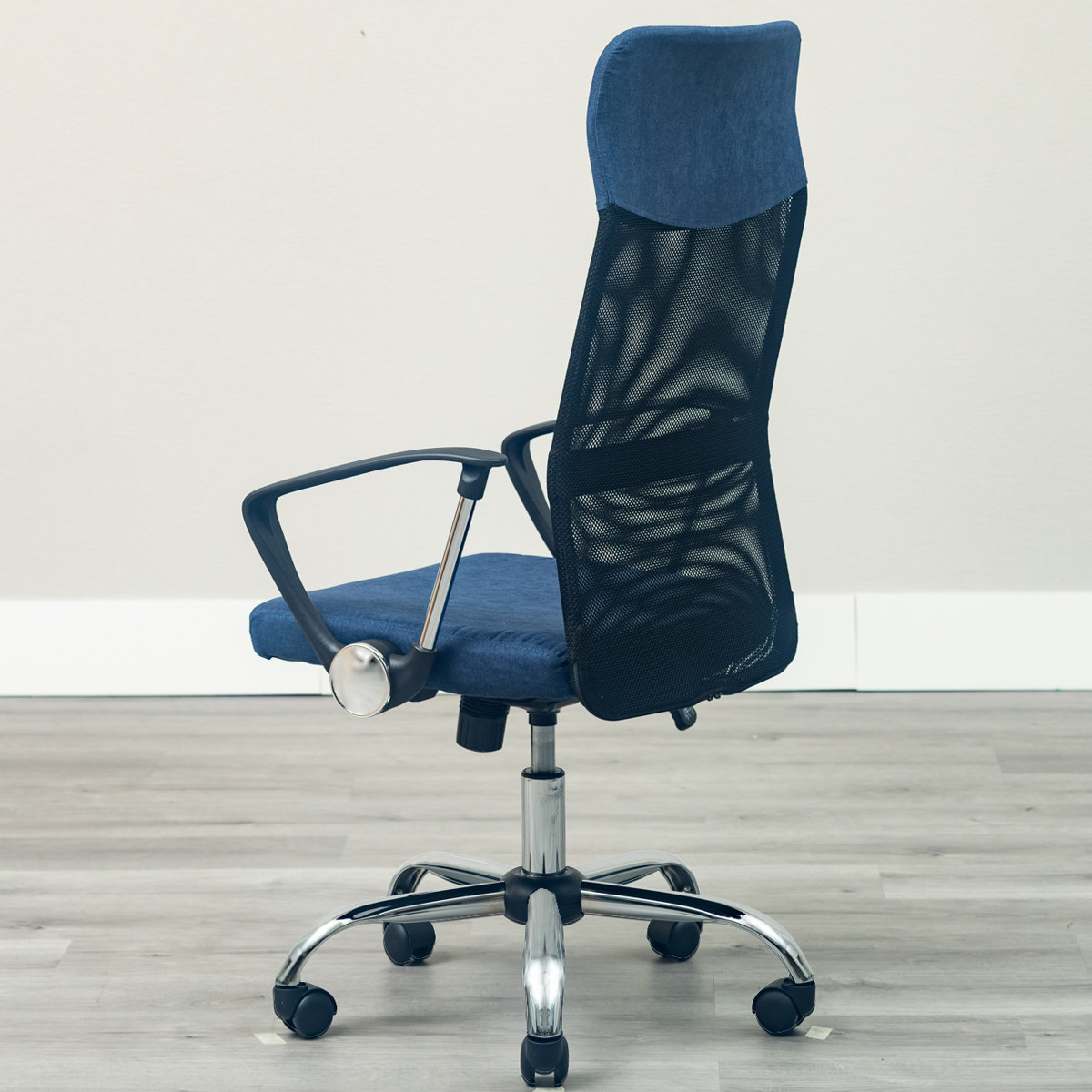 オフィスチェア メッシュ ハイバックタイプ 肘付 昇降式 座面高46~55.5cm シェニール ( ワークチェア パソコンチェア 肘掛け 高さ調節 デスクチェア キャスター付き PCチェア チェア イス オフィス シンプル 仕事 勉強 学習 ) 【モカ】 モカ