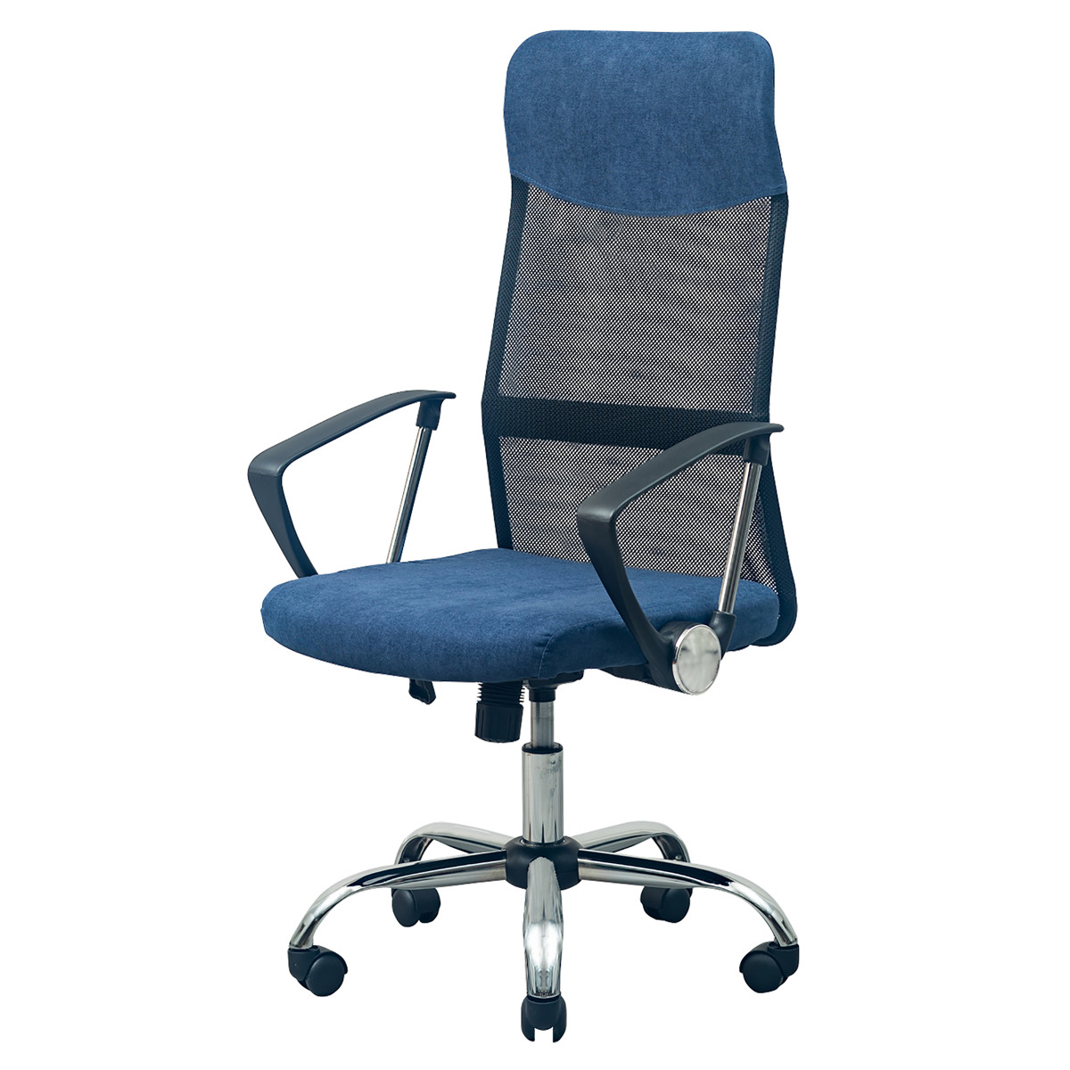 オフィスチェア メッシュ ハイバックタイプ 肘付 昇降式 座面高46~55.5cm シェニール ( ワークチェア パソコンチェア 肘掛け 高さ調節 デスクチェア キャスター付き PCチェア チェア イス オフィス シンプル 仕事 勉強 学習 ) 【モカ】 モカ