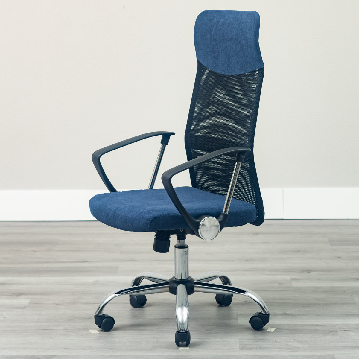 オフィスチェア メッシュ ハイバックタイプ 肘付 昇降式 座面高46~55.5cm シェニール ( ワークチェア パソコンチェア 肘掛け 高さ調節 デスクチェア キャスター付き PCチェア チェア イス オフィス シンプル 仕事 勉強 学習 ) 【モカ】 モカ