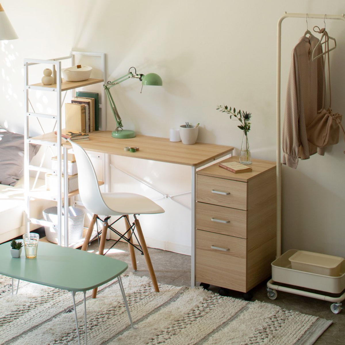 デスクワゴン 3段 コンパクト 幅30cm トライベッカ ( ワゴン サイドワゴン 引き出し 収納 デスク横 サイドチェスト フルオープン A4サイズ 脇机 キャビネット サイドキャビネット 書斎 書類整理 おしゃれ ) 【ブラウン×ブラック】 ブラウン×ブラック