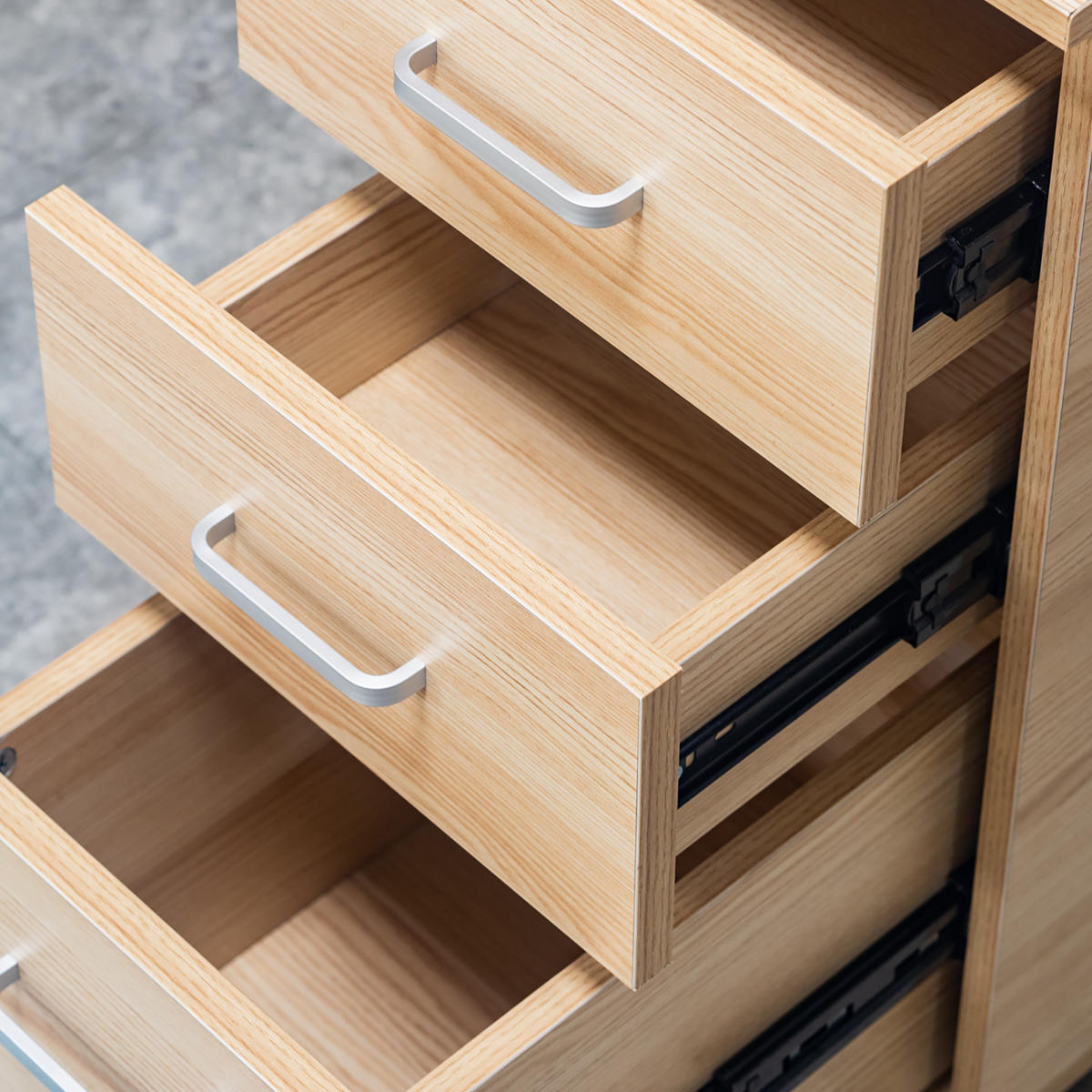 デスクワゴン 3段 コンパクト 幅30cm トライベッカ ( ワゴン サイドワゴン 引き出し 収納 デスク横 サイドチェスト フルオープン A4サイズ 脇机 キャビネット サイドキャビネット 書斎 書類整理 おしゃれ ) 【ブラウン×ブラック】 ブラウン×ブラック