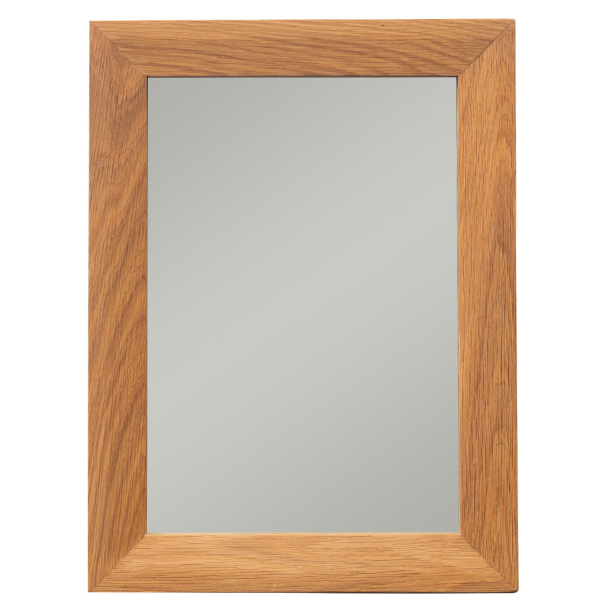 立てかけミラー 30×40cm フレア ( ミラー 鏡 ウォールミラー 立て掛け 天然木 木製フレーム 置き型 かがみ 玄関 四角 オーク無垢材 ナチュラル )
