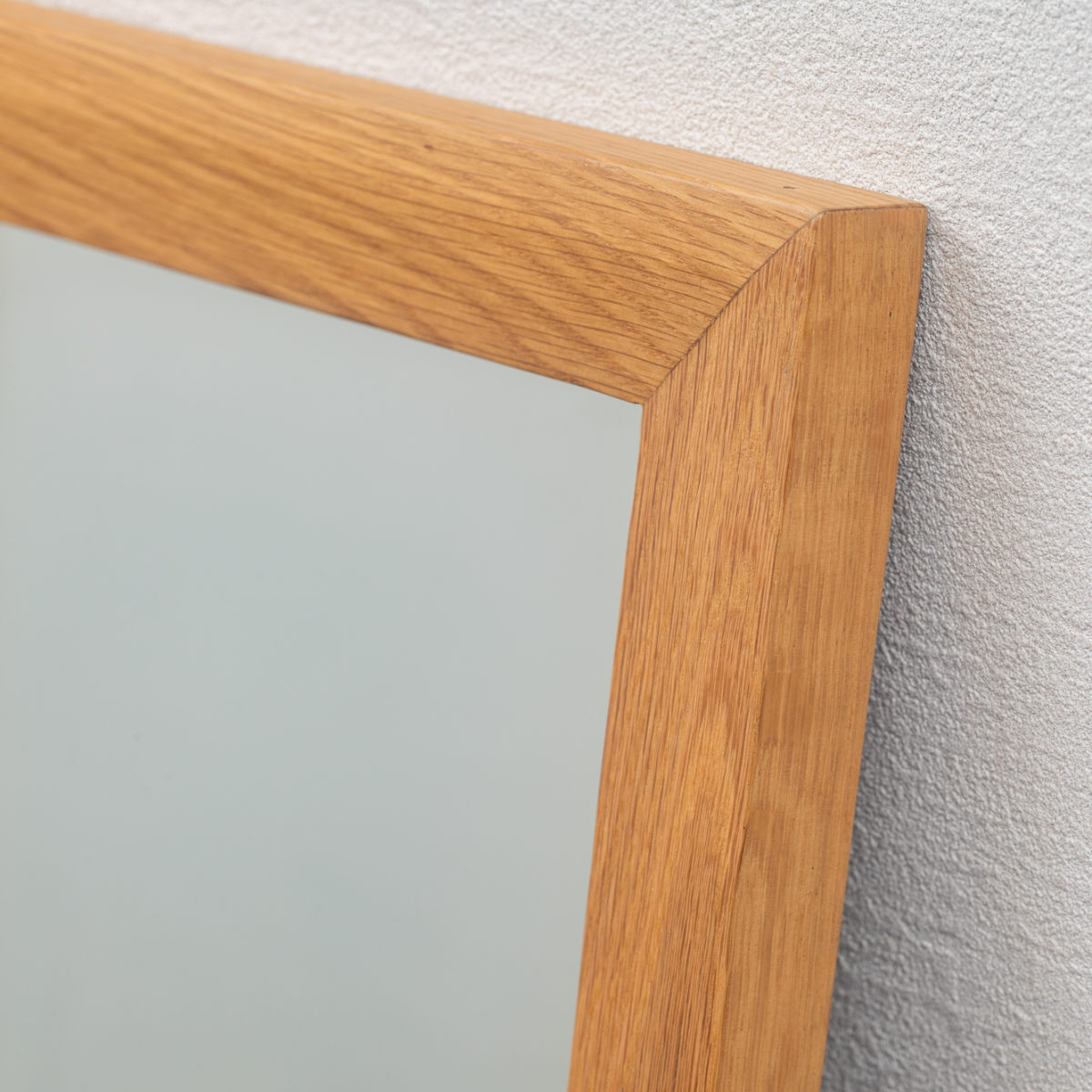 立てかけミラー 30×40cm フレア ( ミラー 鏡 ウォールミラー 立て掛け 天然木 木製フレーム 置き型 かがみ 玄関 四角 オーク無垢材 ナチュラル )