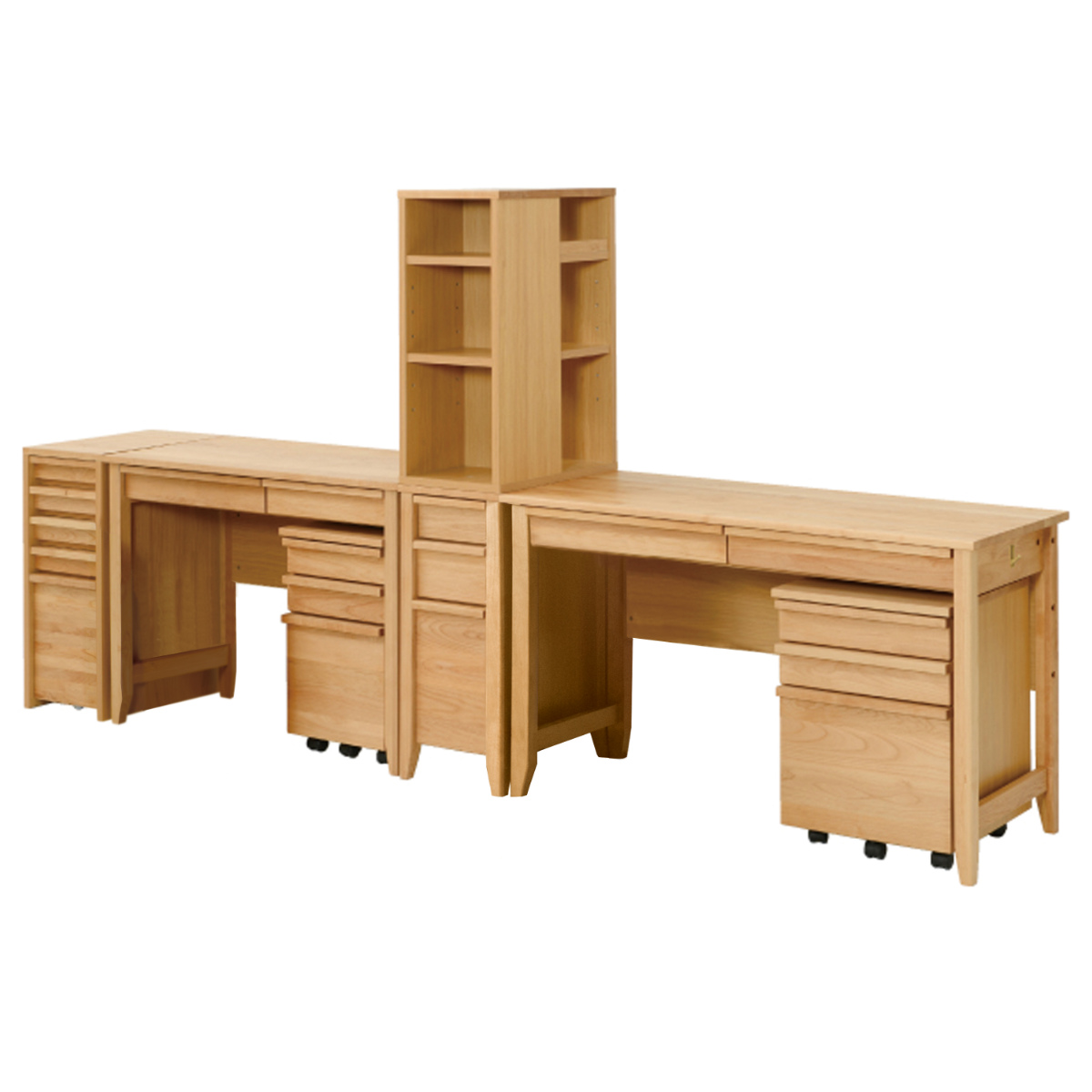 オープンラック 幅30cm シェルフ 学習机 トライA専用 ( ラック 棚 収納 木製 天然木 本棚 デスク横 スリム 木製ラック コンパクト マグネット対応 完成品 デスクサイドラック 整理 整頓 ウッドラック 学習教材 3方向 出し入れ )