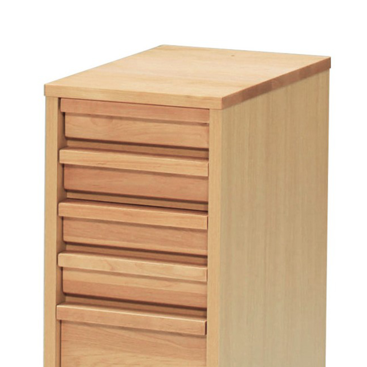 チェスト 幅30cm 学習机 トライA専用 ( サイドチェスト デスク横 引き出し 5段 トレー 収納 木製 天然木 リビング スリム コンパクト 完成品 整理 整頓 学習教材 デスク サイド スリムチェスト おしゃれ デスクワゴン )