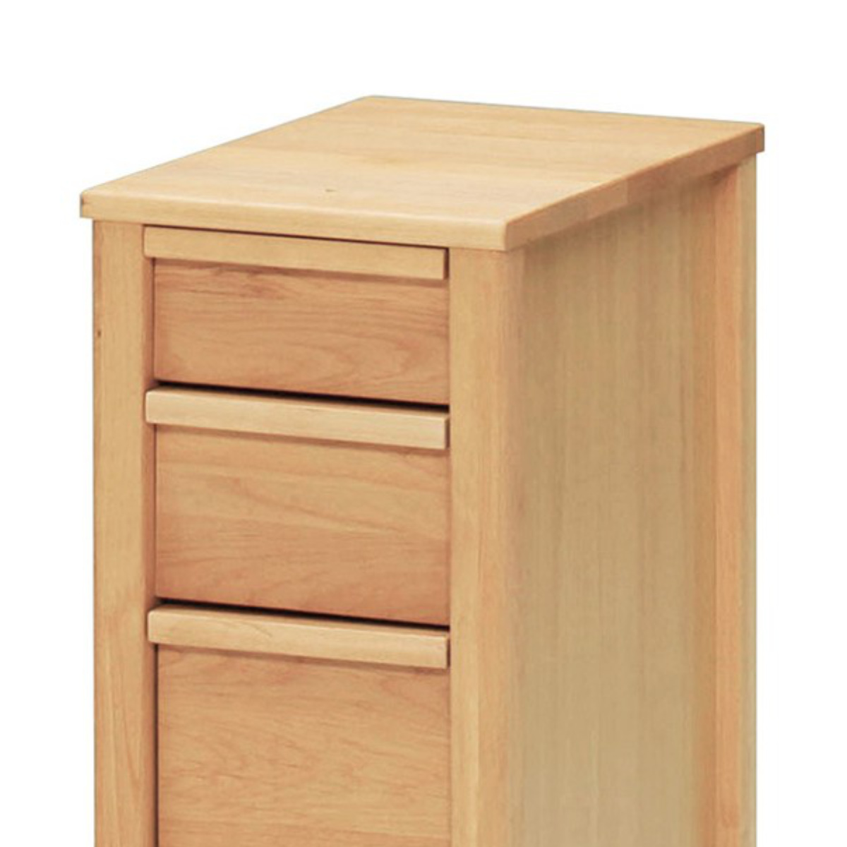 サイドチェスト 幅30cm 学習机 トライA専用 ( デスク横 引き出し 3段 収納 木製 天然木 リビング スリム コンパクト 完成品 脚付き 整理 整頓 学習教材 デスク サイド スリムチェストおしゃれ デスクワゴン )