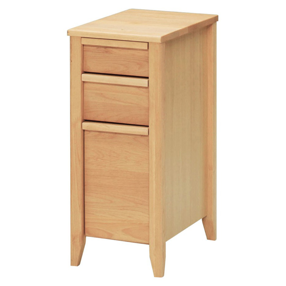 サイドチェスト 幅30cm 学習机 トライA専用 ( デスク横 引き出し 3段 収納 木製 天然木 リビング スリム コンパクト 完成品 脚付き 整理 整頓 学習教材 デスク サイド スリムチェストおしゃれ デスクワゴン )