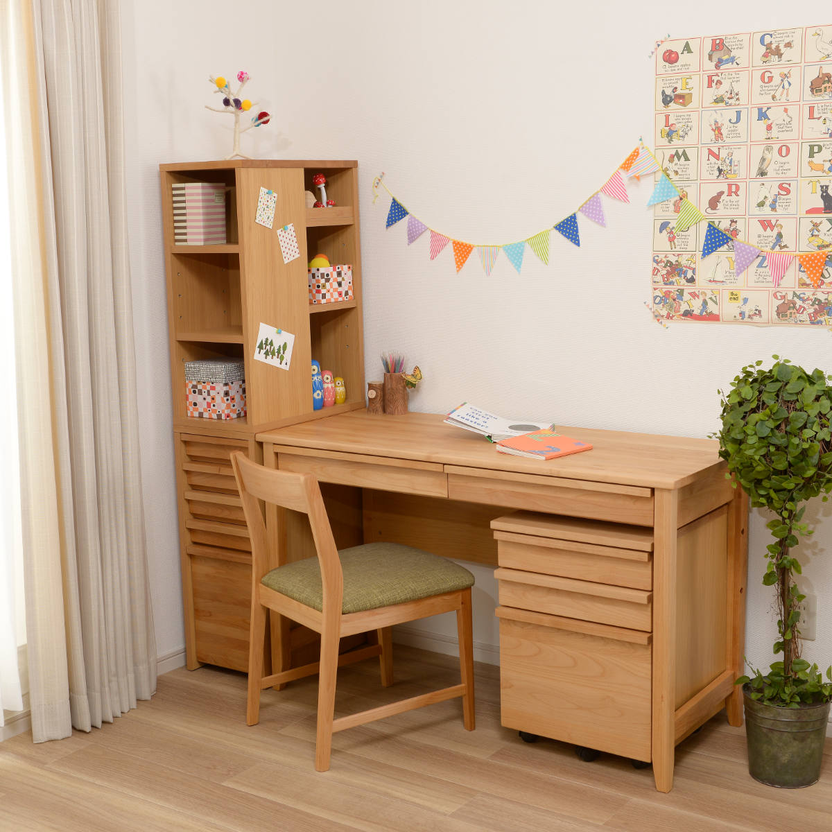 デスクワゴン 幅42cm 3段 キャスター付 トライA ( ワゴン サイドワゴン 引き出し 収納 デスク横 デスク下 サイドチェスト フルオープン 完成品 脇机 キャビネット サイドキャビネット 書類整理 おしゃれ ランドセル置き )