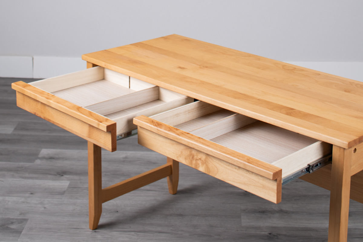 学習机 幅120cm 引出し付 トライA ( デスク 学習デスク 机 勉強机 木製 天然木 引き出し A3 シンプル 奥行50 コンパクト リビング学習 パソコンデスク ワークデスク リビングデスク 書斎 木製デスク シンプルデスク PCデスク )