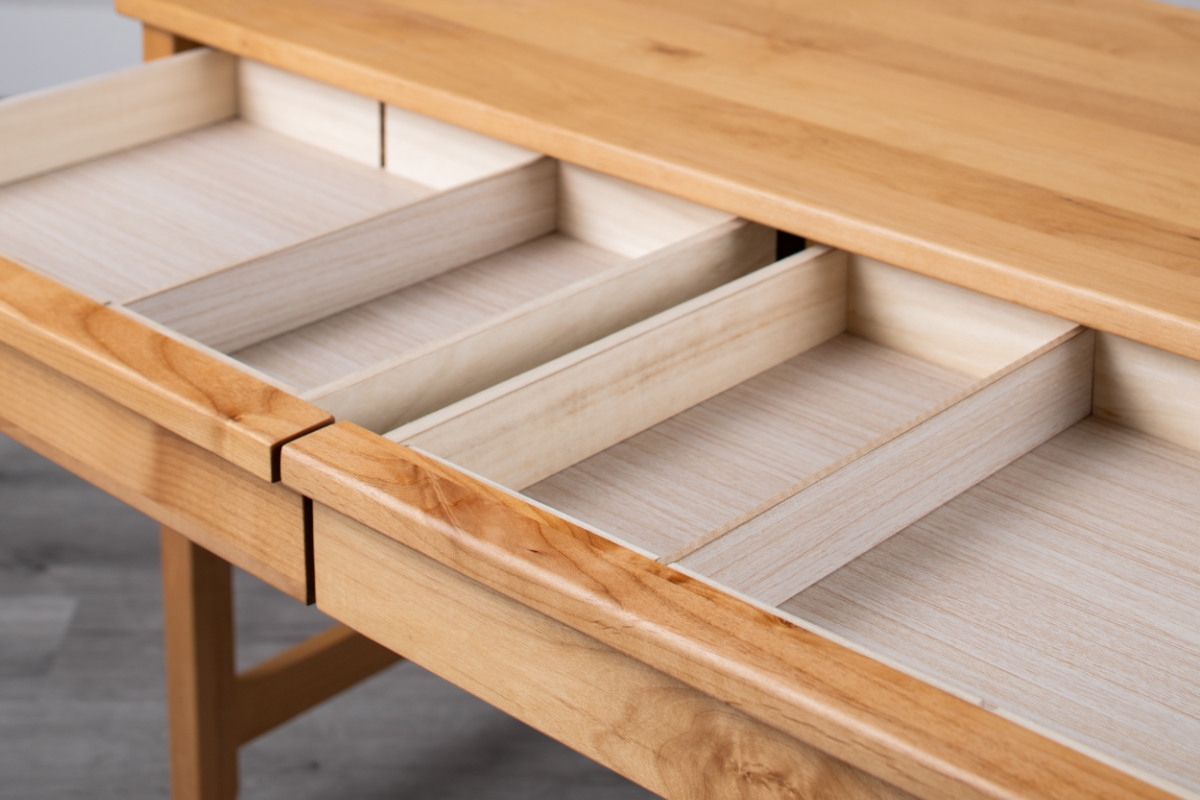 学習机 幅120cm 引出し付 トライA ( デスク 学習デスク 机 勉強机 木製 天然木 引き出し A3 シンプル 奥行50 コンパクト リビング学習 パソコンデスク ワークデスク リビングデスク 書斎 木製デスク シンプルデスク PCデスク )