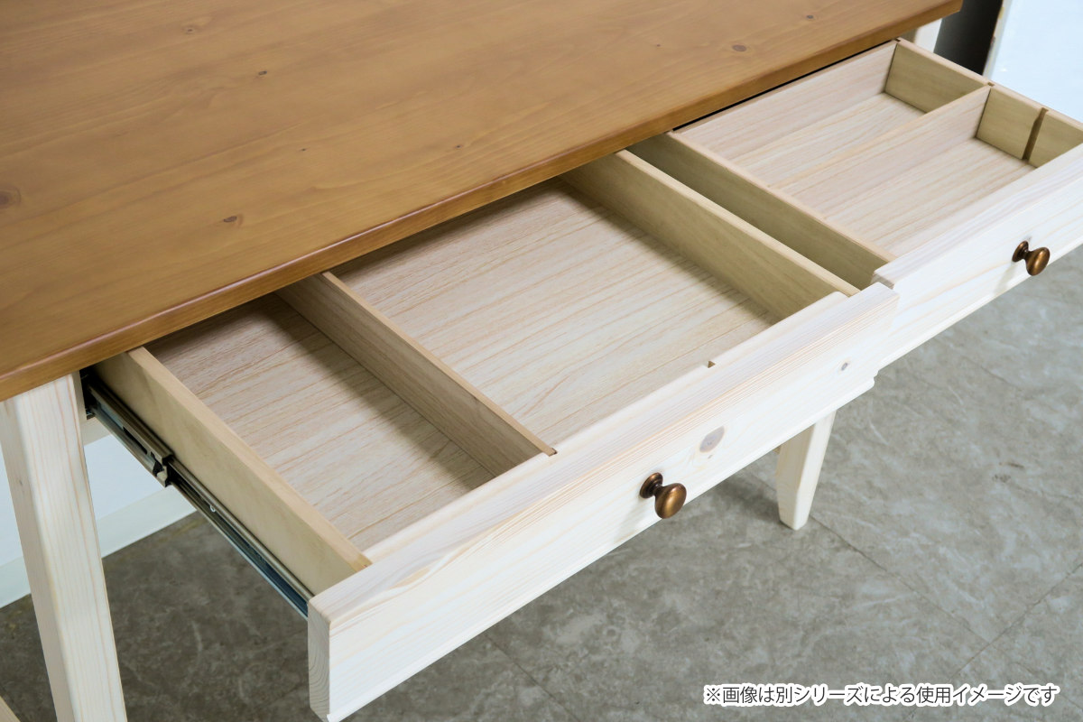 学習机 幅100cm 引出し付 トライA ( デスク 学習デスク 机 勉強机 木製 天然木 引き出し A3 A4 シンプル 奥行50 コンパクト リビング学習 パソコンデスク ワークデスク リビングデスク 書斎 木製デスク シンプルデスク PCデスク )
