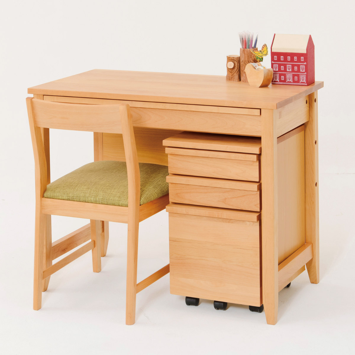学習机 幅90cm 引出し付 トライA ( デスク 学習デスク 机 勉強机 木製 天然木 引き出し A3 シンプル 奥行50 コンパクト リビング学習 パソコンデスク ワークデスク リビングデスク 書斎 木製デスク シンプルデスク PCデスク )