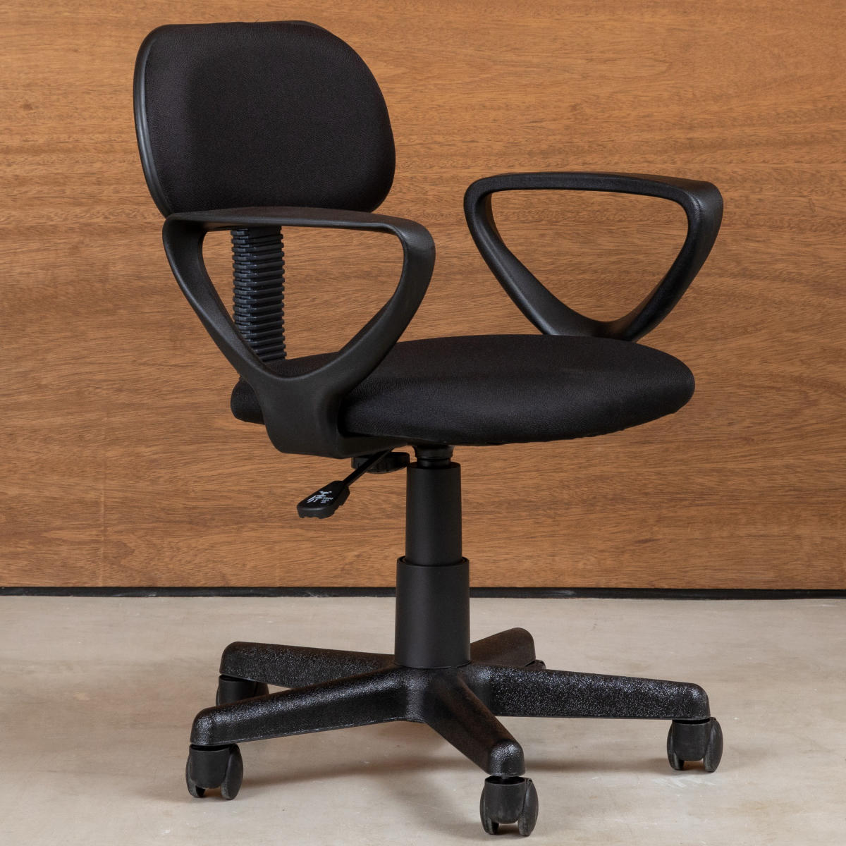 オフィスチェア 肘付タイプ 昇降式 座面高41~53cm コム ( ワークチェア パソコンチェア キャスター付き 学習椅子 肘掛け 高さ調節 コンパクト チェア チェアー イス 椅子 いす オフィス 在宅 仕事 勉強 シンプル )