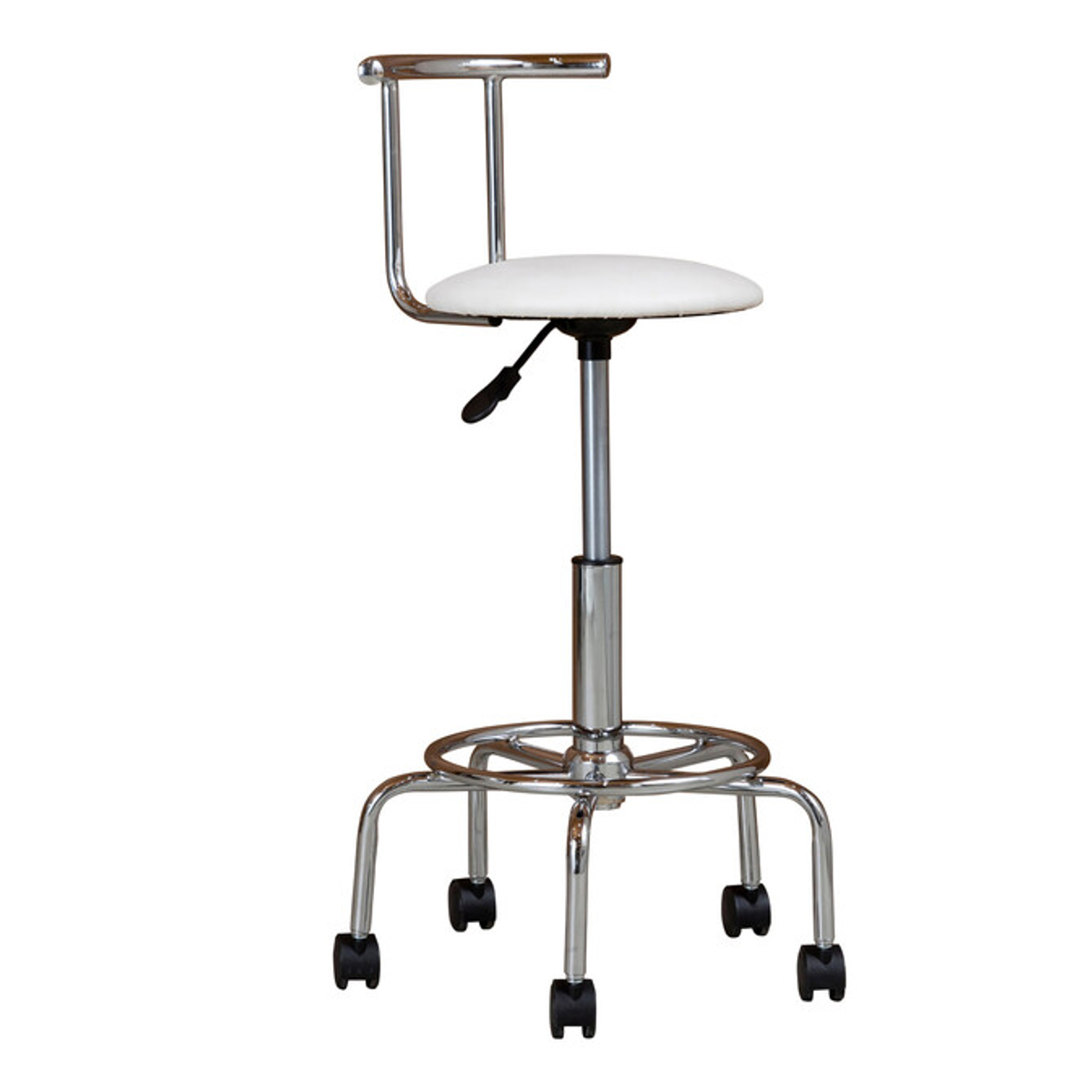 カウンターチェア 昇降式 座面高56~72cm バーチ ( 背もたれ付き キャスター付き バーチェア キッチンチェア イス 椅子 高さ調節 回転 スツール キッチン ラウンドチェア ダイニング 足掛け 足置き ハイチェア ) 【ブラック】 ブラック