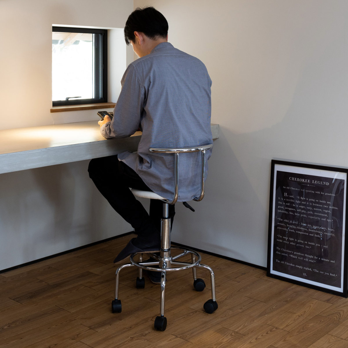 カウンターチェア 昇降式 座面高56~72cm バーチ ( 背もたれ付き キャスター付き バーチェア キッチンチェア イス 椅子 高さ調節 回転 スツール キッチン ラウンドチェア ダイニング 足掛け 足置き ハイチェア ) 【ブラック】 ブラック