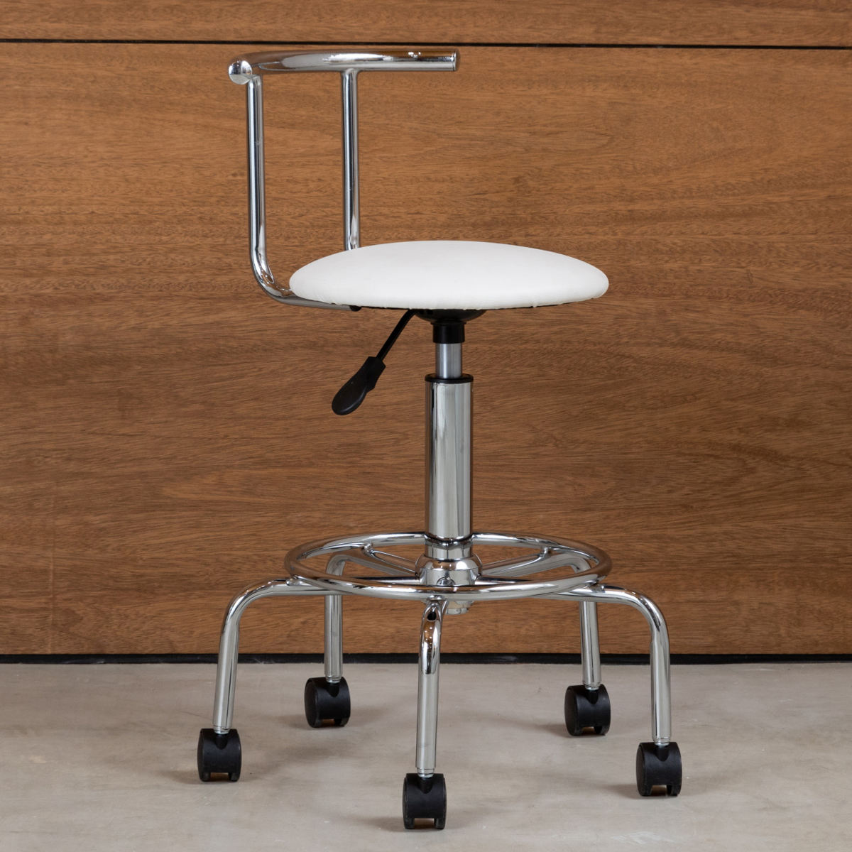 カウンターチェア 昇降式 座面高56~72cm バーチ ( 背もたれ付き キャスター付き バーチェア キッチンチェア イス 椅子 高さ調節 回転 スツール キッチン ラウンドチェア ダイニング 足掛け 足置き ハイチェア ) 【ブラック】 ブラック