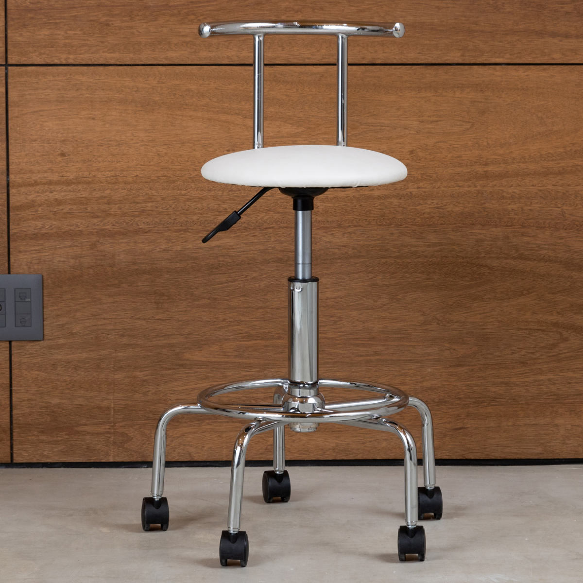 カウンターチェア 昇降式 座面高56~72cm バーチ ( 背もたれ付き キャスター付き バーチェア キッチンチェア イス 椅子 高さ調節 回転 スツール キッチン ラウンドチェア ダイニング 足掛け 足置き ハイチェア ) 【ブラック】 ブラック