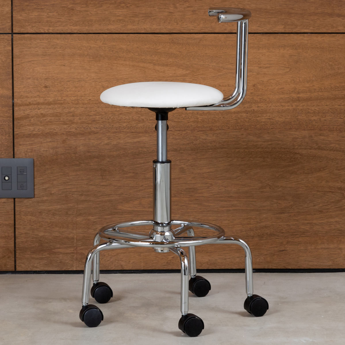 カウンターチェア 昇降式 座面高56~72cm バーチ ( 背もたれ付き キャスター付き バーチェア キッチンチェア イス 椅子 高さ調節 回転 スツール キッチン ラウンドチェア ダイニング 足掛け 足置き ハイチェア ) 【ブラック】 ブラック