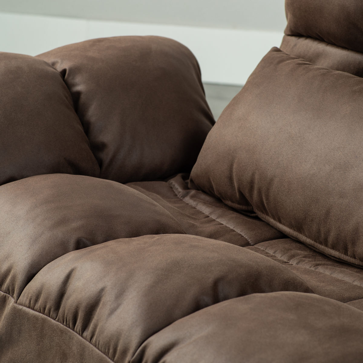 ソファ 2人掛け 幅175cm レザーファブリック生地 ファクト3 ( ソファー リビングソファ アームソファ 背もたれ リクライニング 肘掛け 脚 取り外し ローソファ クッション付き コンパクト ポケットコイル おしゃれ フラット ) 【ブラウン】 ブラウン