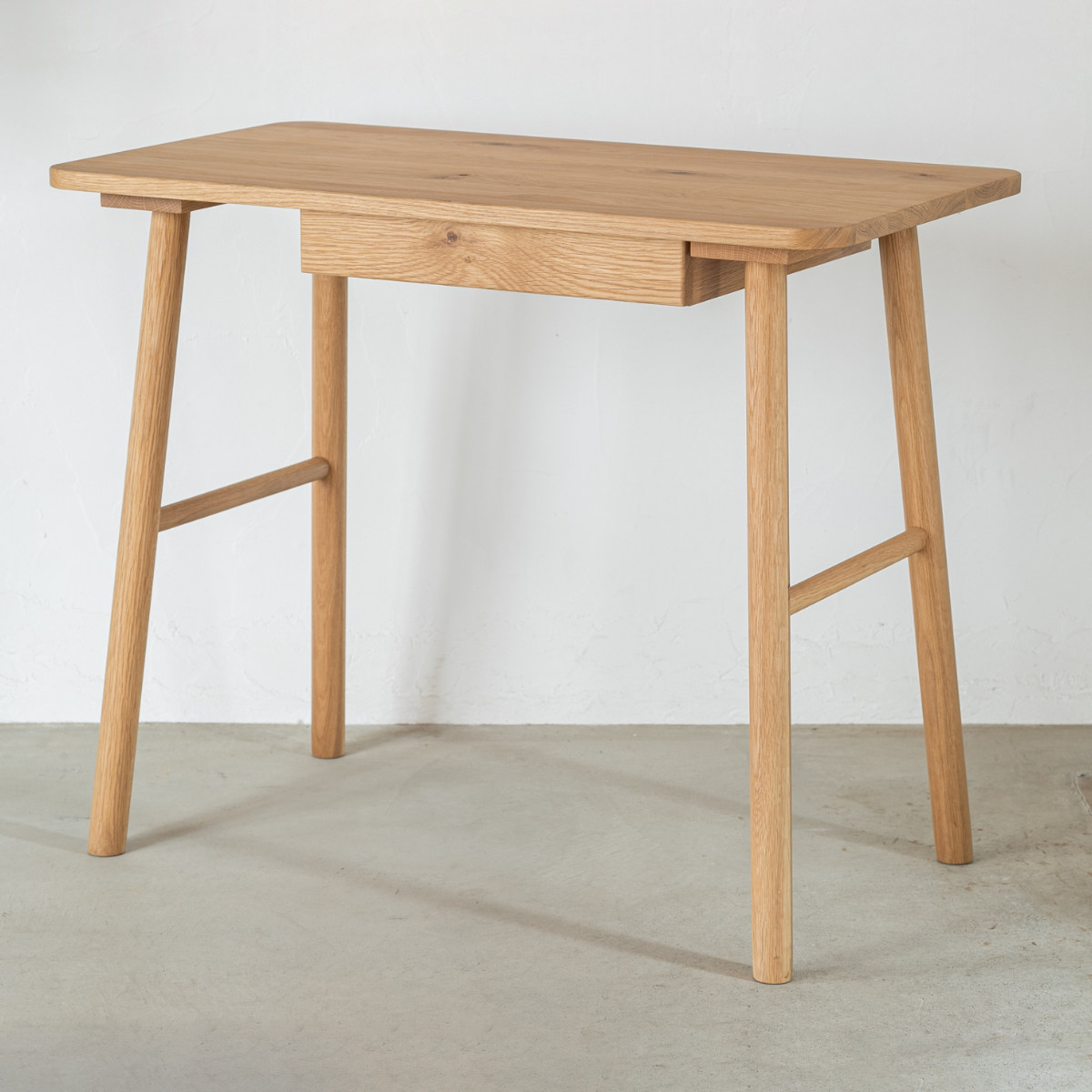 ワークデスク 幅90cm 奥行50cm パルレ ( デスク 机 学習机 勉強机 パソコンデスク オフィスデスク コンパクト 木製 天然木 引き出し 学習デスク パソコン PC リビングデスク スチール おしゃれ 平机 )