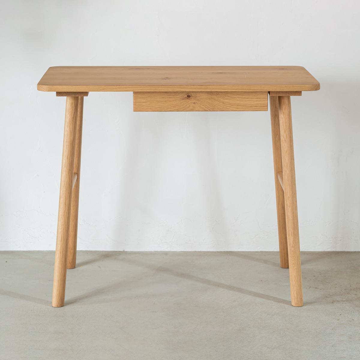 ワークデスク 幅90cm 奥行50cm パルレ ( デスク 机 学習机 勉強机 パソコンデスク オフィスデスク コンパクト 木製 天然木 引き出し 学習デスク パソコン PC リビングデスク スチール おしゃれ 平机 )