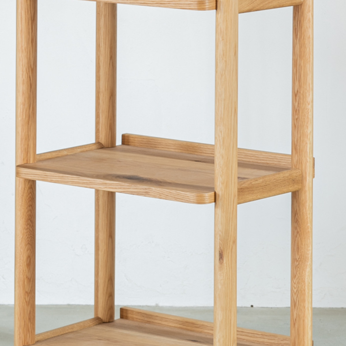 オープンラック 幅50cm 高さ115cm 書棚 パルレ ( ラック 棚 シェルフ 収納 木製 天然木 4段 本棚 デスク横 リビング スリム 木製ラック 奥行30cm デスクサイドラック 整理 整頓 ウッドラック 飾り棚 ディスプレイ 学習教材 )