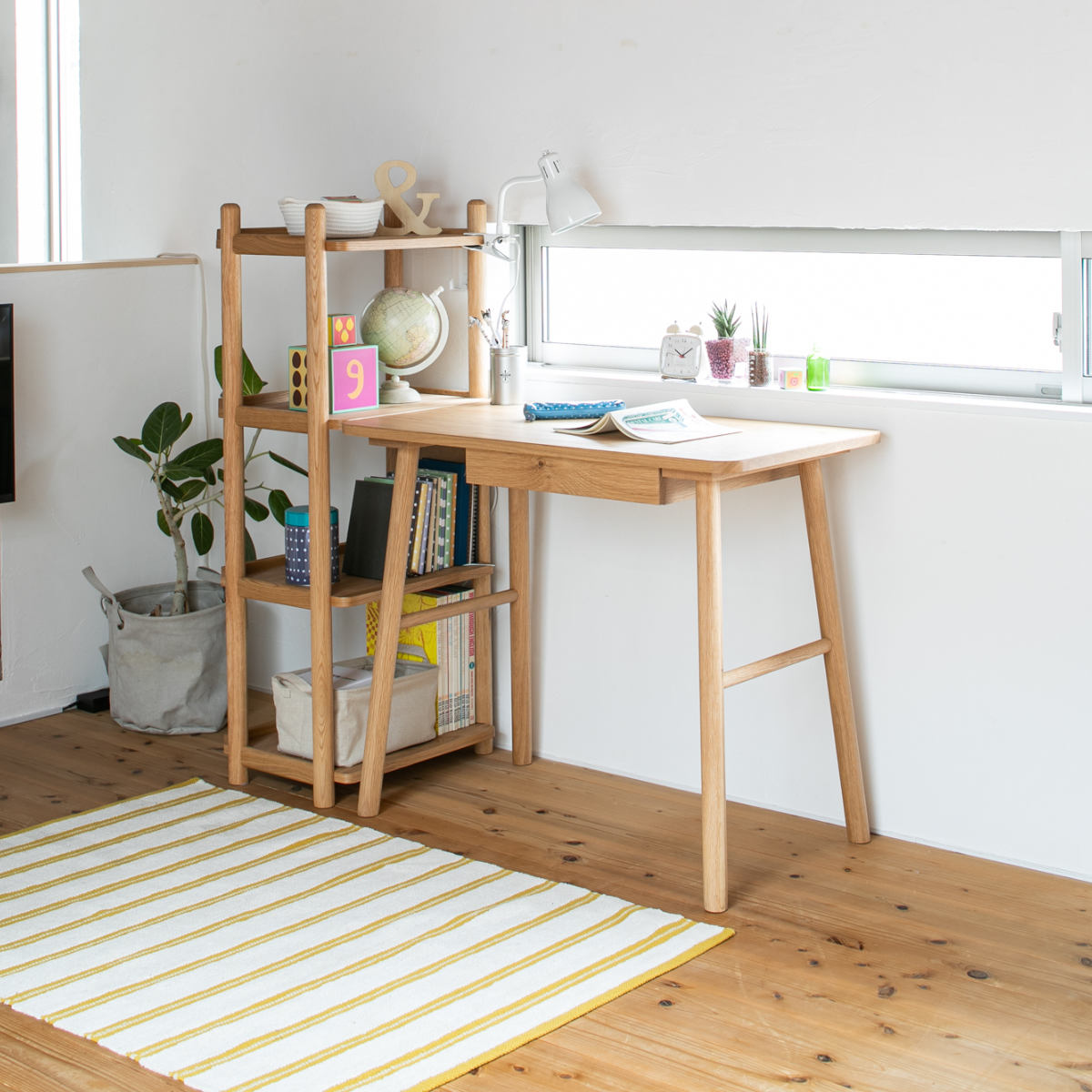 オープンラック 幅50cm 高さ115cm 書棚 パルレ ( ラック 棚 シェルフ 収納 木製 天然木 4段 本棚 デスク横 リビング スリム 木製ラック 奥行30cm デスクサイドラック 整理 整頓 ウッドラック 飾り棚 ディスプレイ 学習教材 )