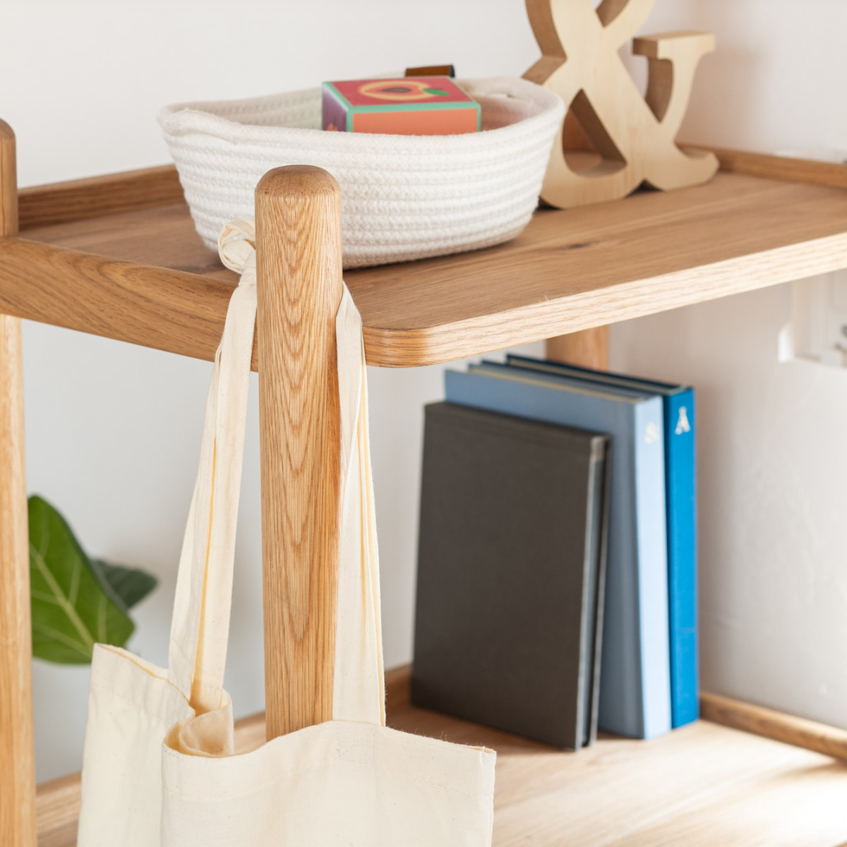 オープンラック 幅50cm 高さ115cm 書棚 パルレ ( ラック 棚 シェルフ 収納 木製 天然木 4段 本棚 デスク横 リビング スリム 木製ラック 奥行30cm デスクサイドラック 整理 整頓 ウッドラック 飾り棚 ディスプレイ 学習教材 )