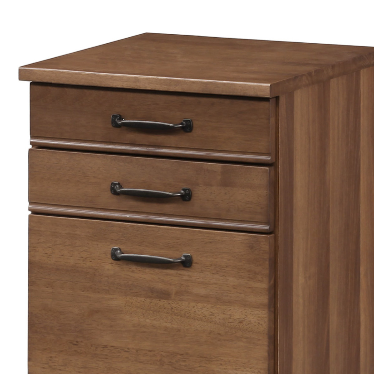 デスクワゴン 幅42cm 3段 キャスター付 トライR ( ワゴン サイドワゴン 引き出し 収納 デスク横 デスク下 サイドチェスト フルオープン 完成品 脇机 キャビネット サイドキャビネット 書類整理 おしゃれ モダン )