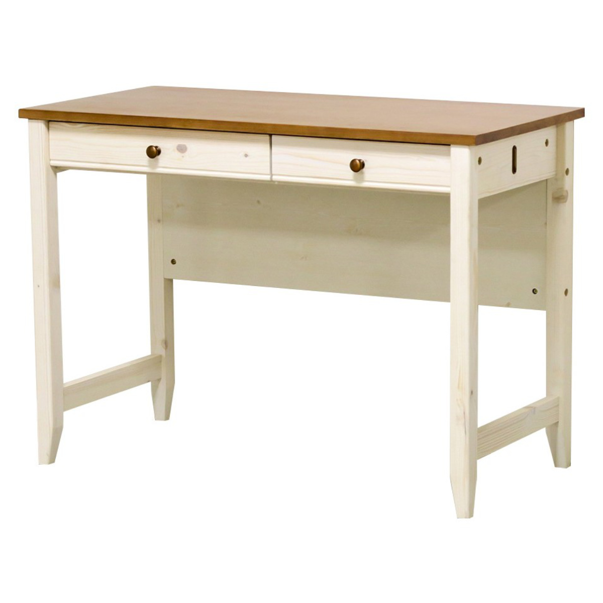 学習机 幅100cm 引出し付 トライP ( デスク 学習デスク 机 勉強机 木製 天然木 引き出し A3 A4 リビング学習 パソコンデスク ワークデスク リビングデスク 書斎 木製デスク シンプルデスク PCデスク カントリー調 )