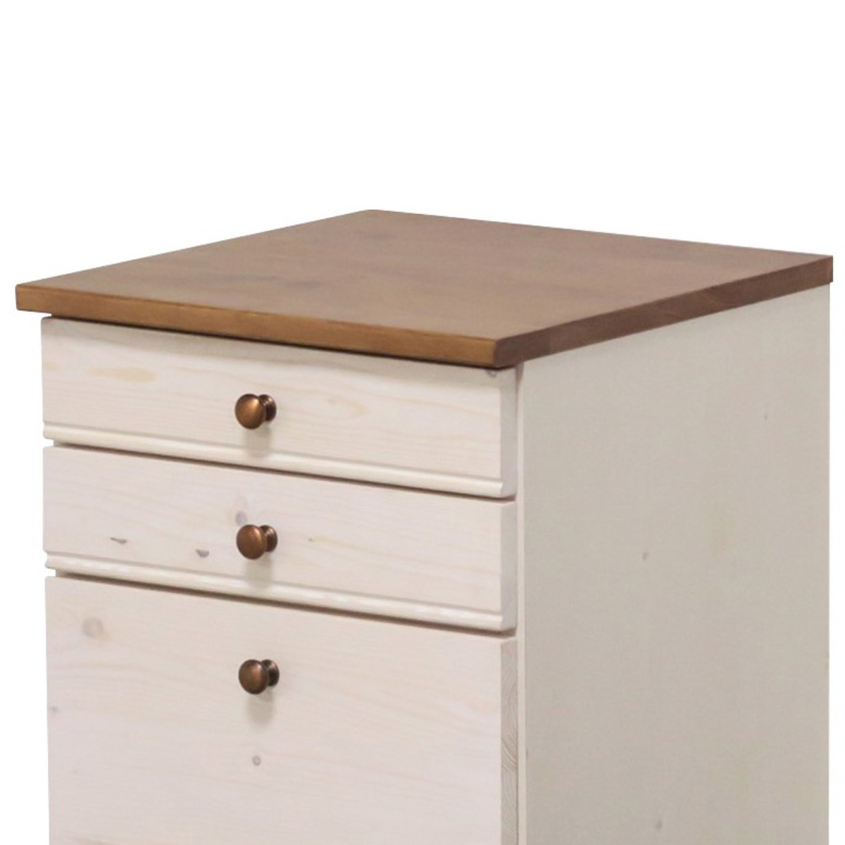 デスクワゴン 幅42cm 3段 キャスター付 トライP ( ワゴン サイドワゴン 引き出し 収納 デスク横 デスク下 サイドチェスト フルオープン 完成品 脇机 キャビネット サイドキャビネット 書類整理 おしゃれ カントリー調 )