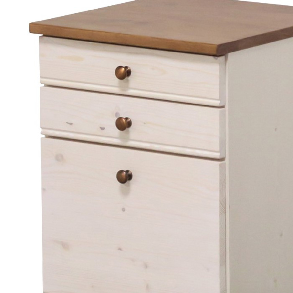 デスクワゴン 幅42cm 3段 キャスター付 トライP ( ワゴン サイドワゴン 引き出し 収納 デスク横 デスク下 サイドチェスト フルオープン 完成品 脇机 キャビネット サイドキャビネット 書類整理 おしゃれ カントリー調 )