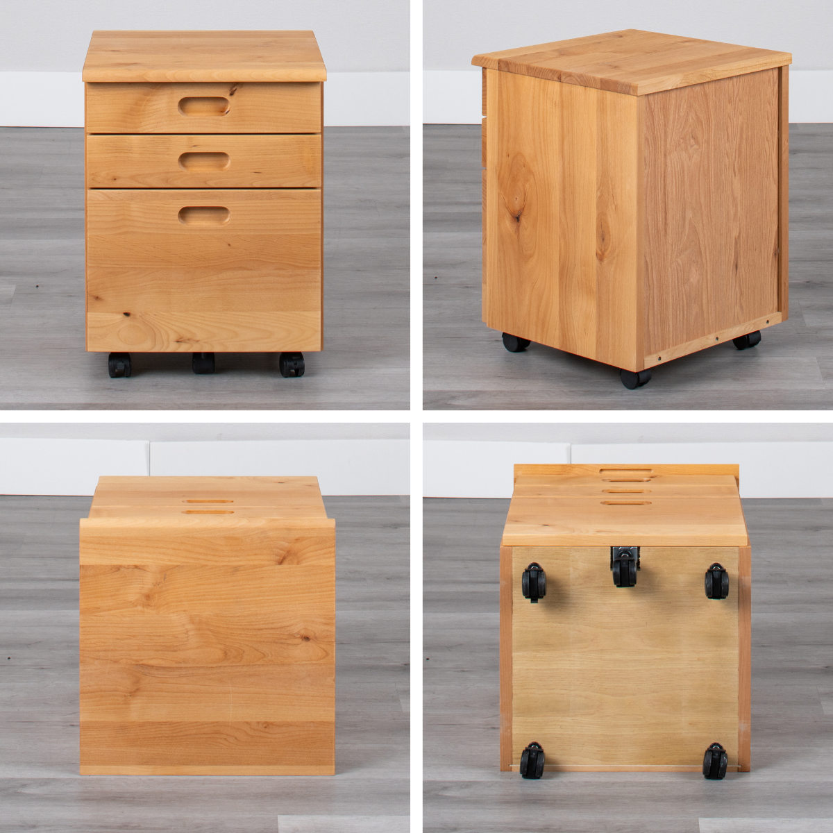 デスクワゴン キャスター付 3段 幅42cm フォレスト ( ワゴン サイドワゴン 引き出し 収納 デスク横 デスク下 サイドチェスト 脇机 キャビネット サイドキャビネット 書類 整理 整頓 ランドセル置き シンプル )